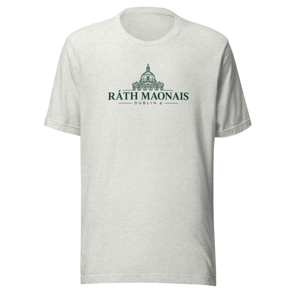 Rathmines Rath Maonais Forest Green Printful T-Shirt - Ash