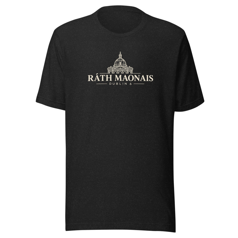 Rathmines Rath Maonais Warm Cream Printful T-Shirt - Black Heather