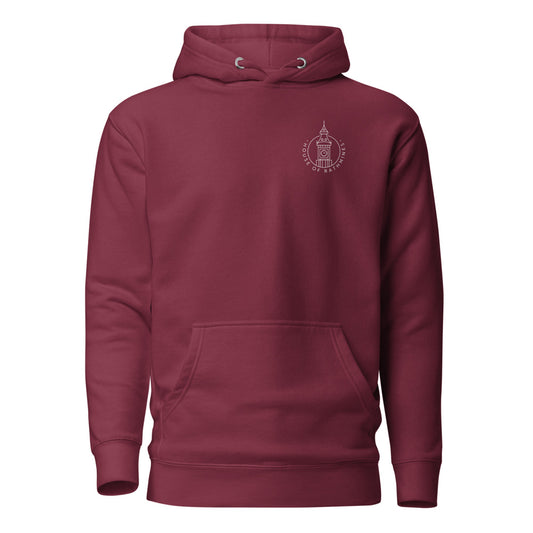 D6 Heritage Edition: Rathmines Clock Tower Hoodie - Maroon - Maroon