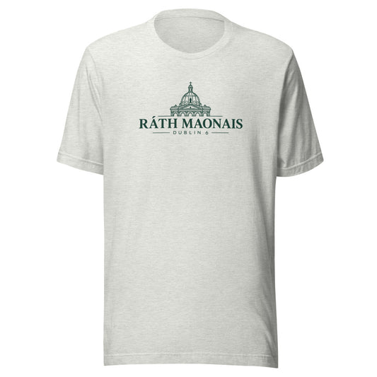 Rathmines Rath Maonais Forest Green Printful T-Shirt - Ash