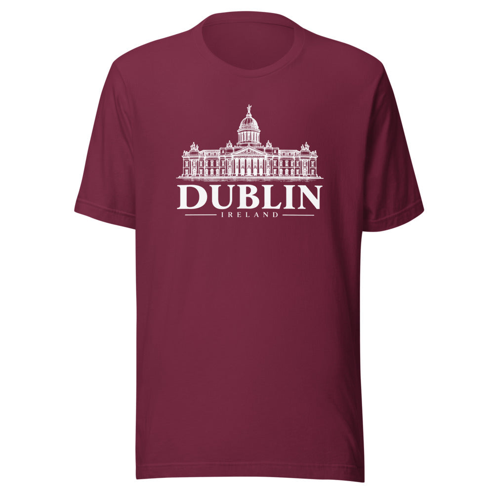 Dublin Custom House T-Shirt - Maroon