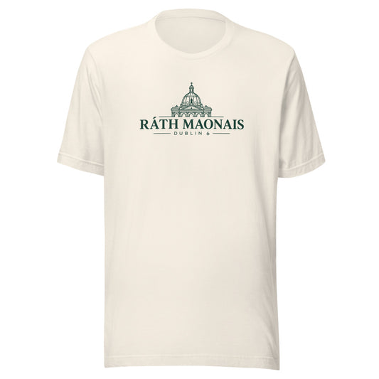 Rathmines Rath Maonais Forest Green Printful T-Shirt - Vintage White