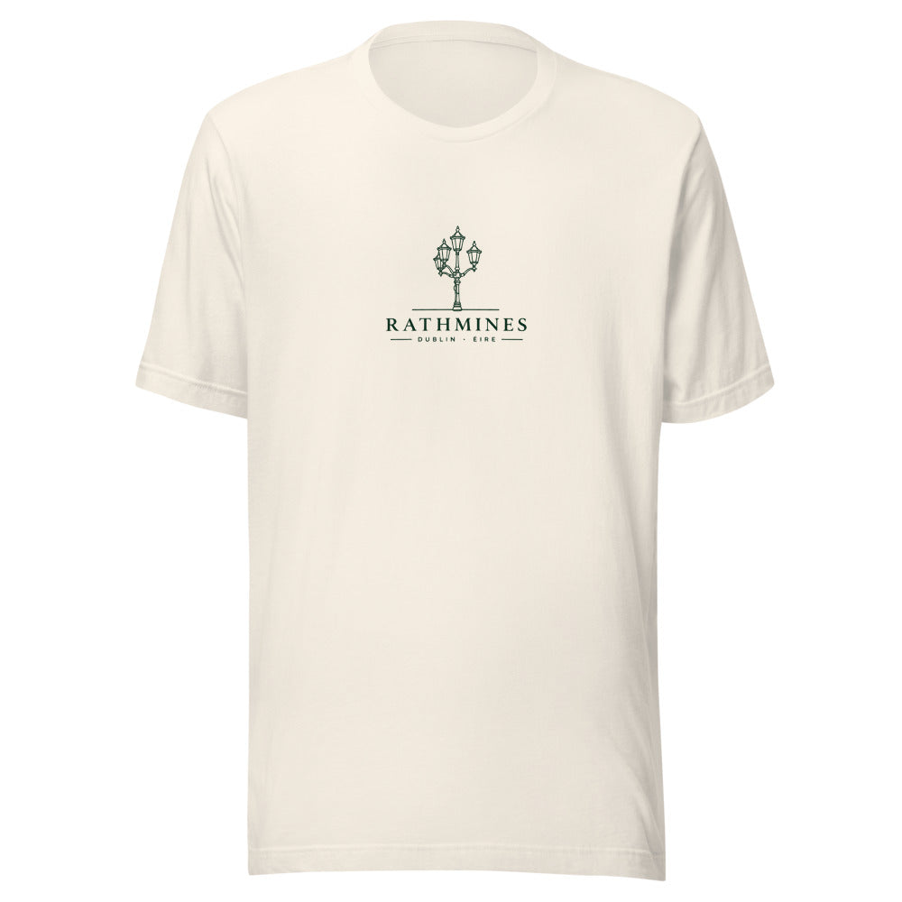 Rathmines Rathmines Forest Green Lamp Printful T-Shirt - Vintage White
